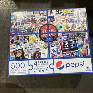 Pepsi 4-Puzzle Multipack with Vibrant Blue and Red